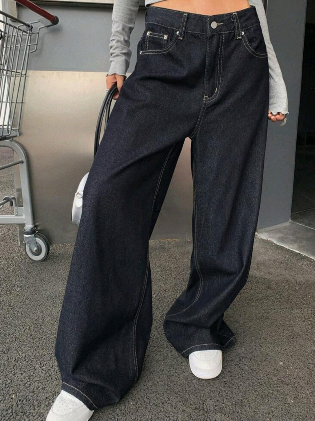 Wideleg Blue Jeans Cod.J39