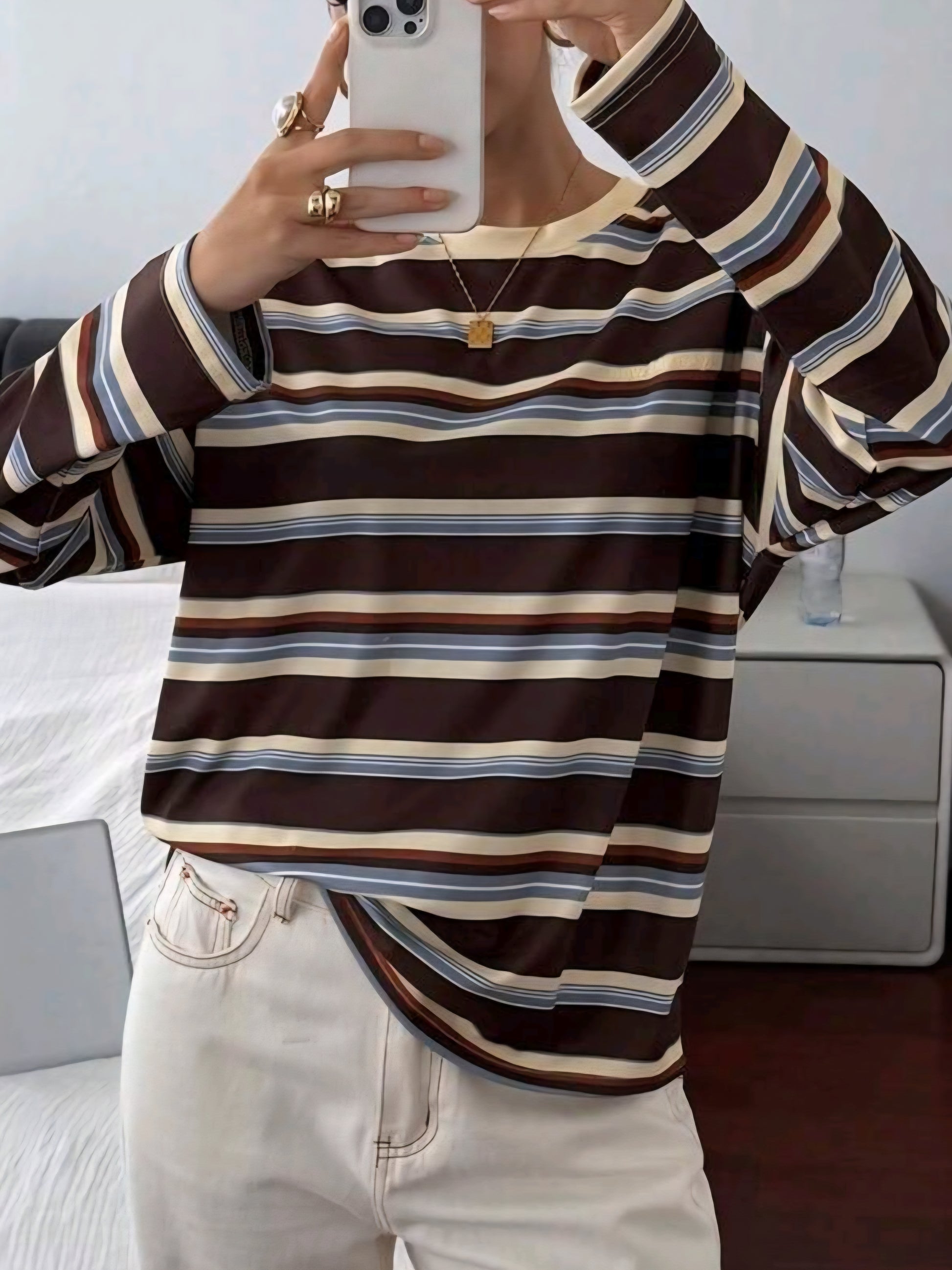 Long Sleeve Striped Sweatshirt Cod.OV32