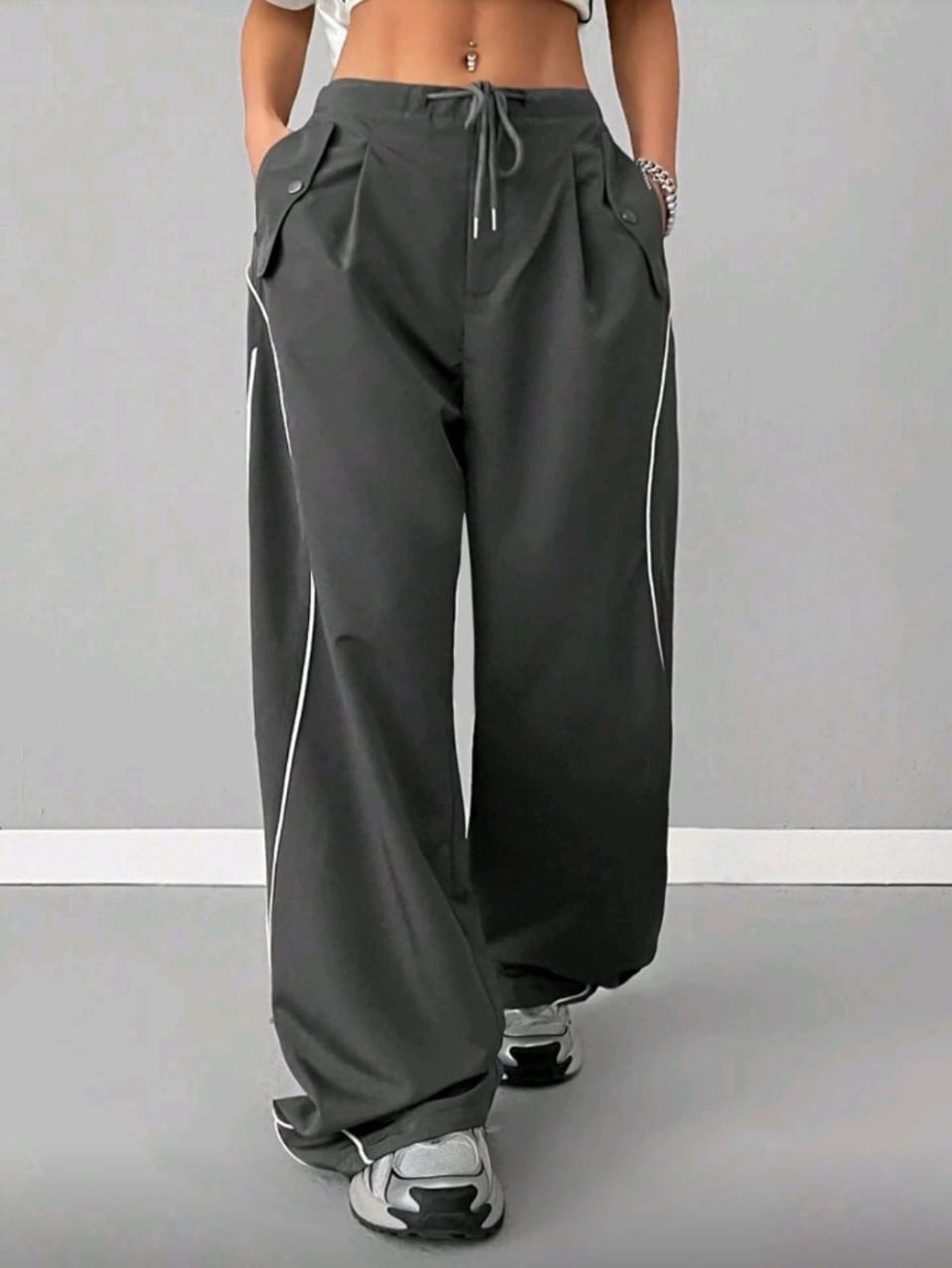 Gray Parachute Pant