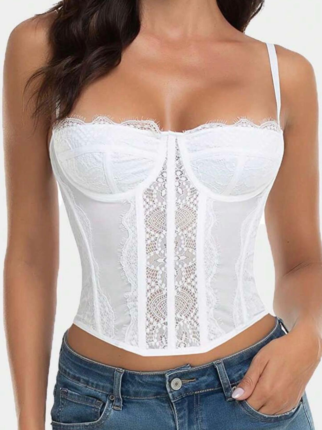 White Corset Top Cod.T137