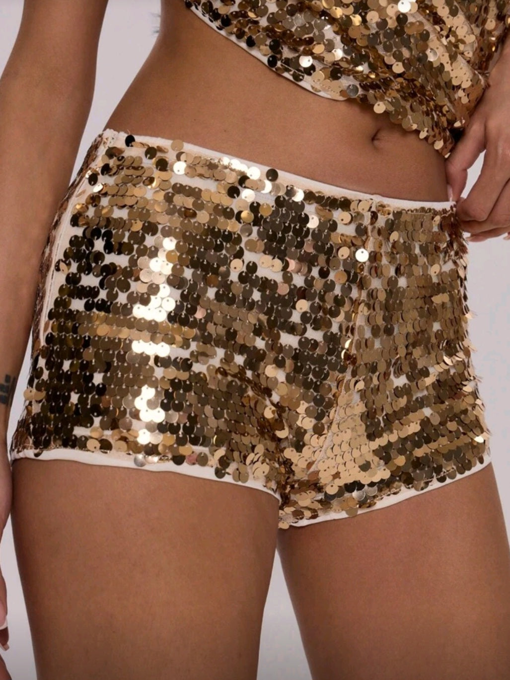 Short Lentejuelas Dorado  Cod.Fs31