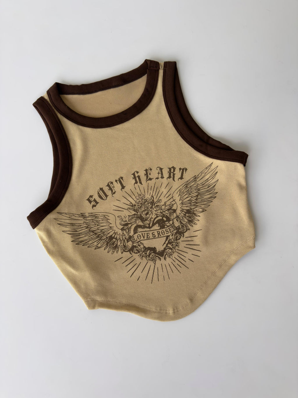 Beige & Brown Tank Top Cod.T83