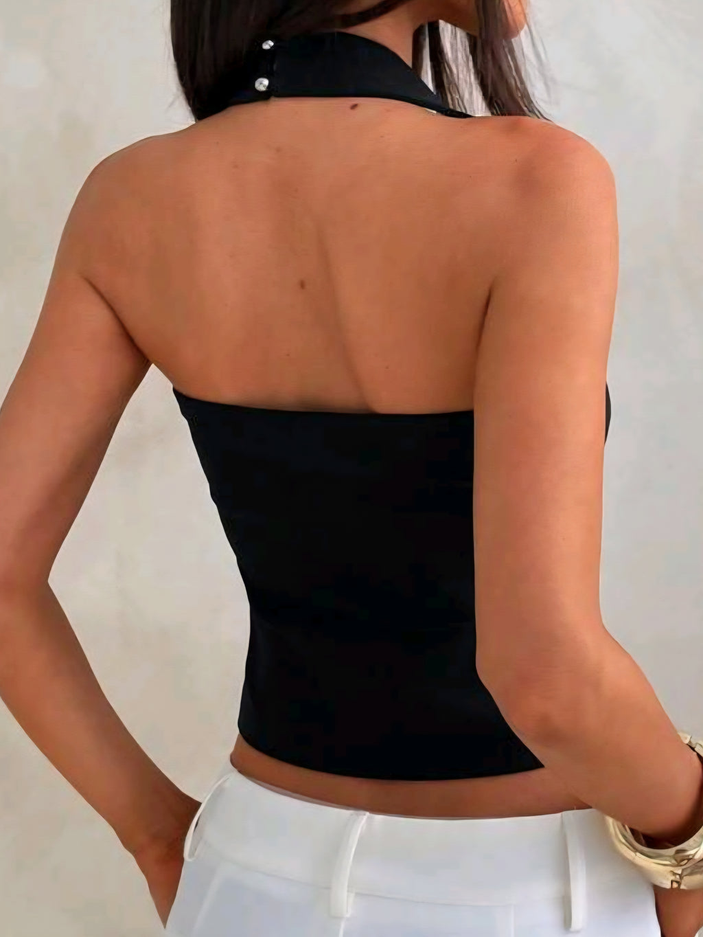 Black Halter Top Cod.T144