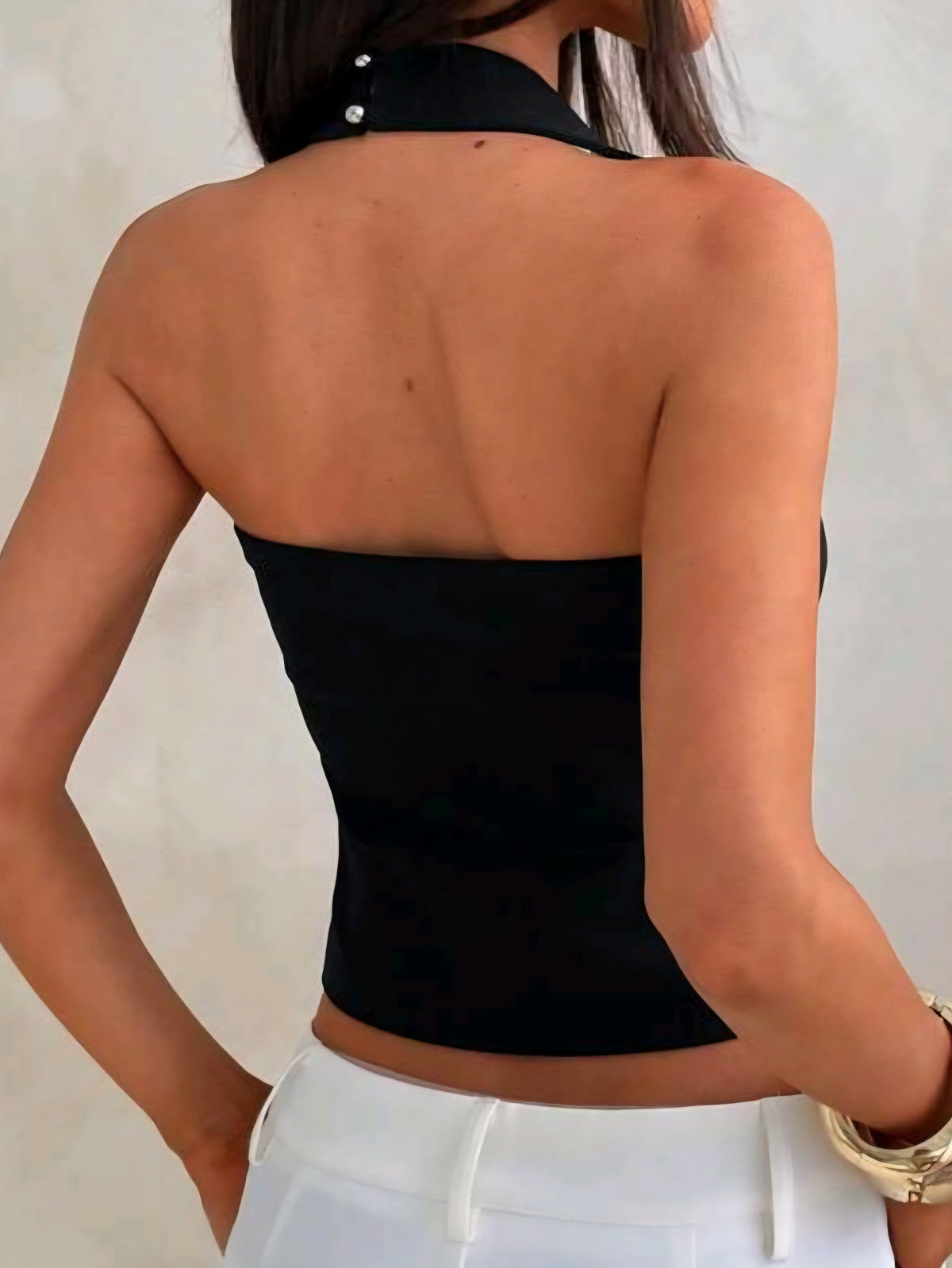 Black Halter Top Cod.T144