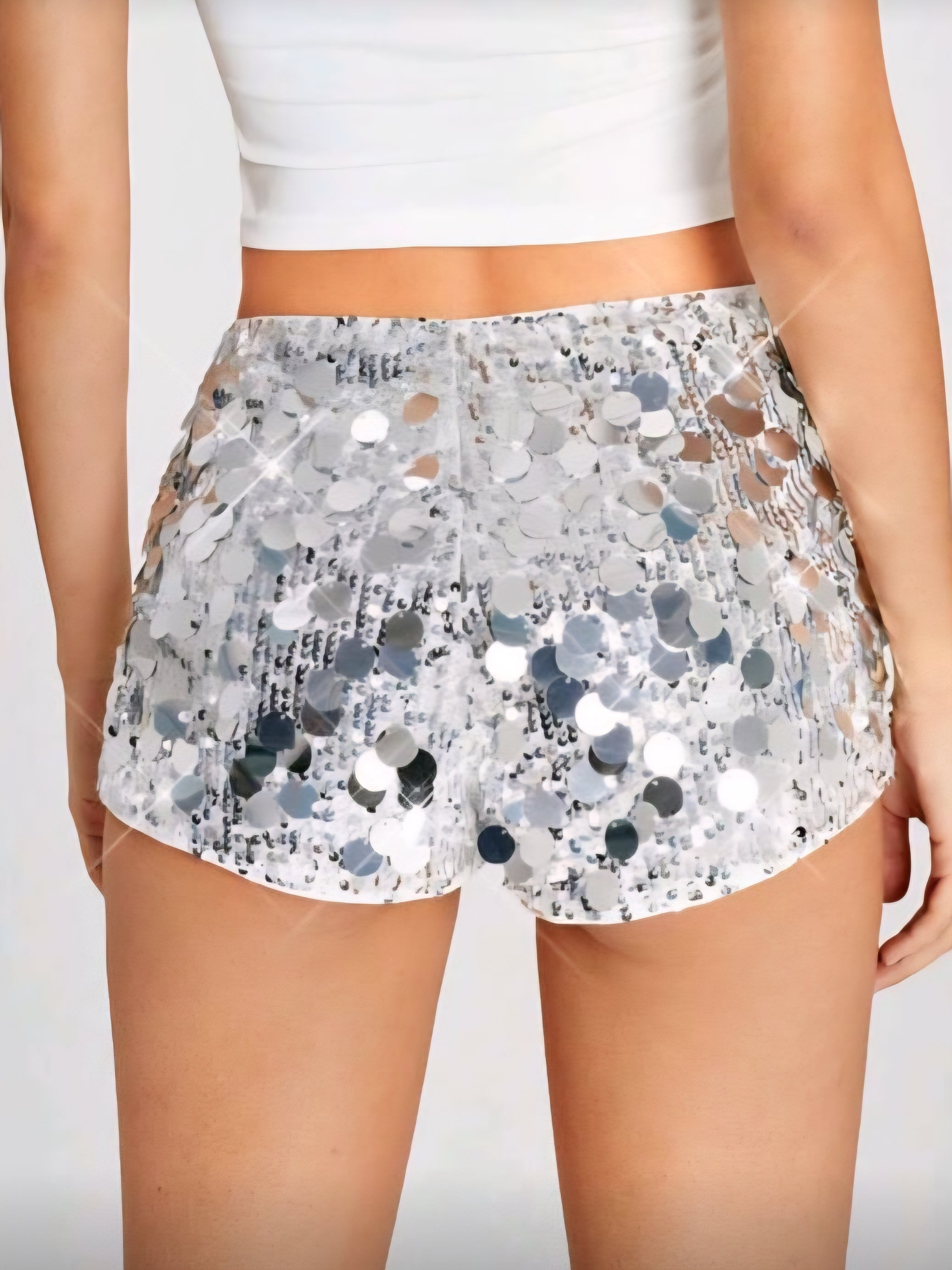 Short Lentejuelas Plateado Cod.FS30