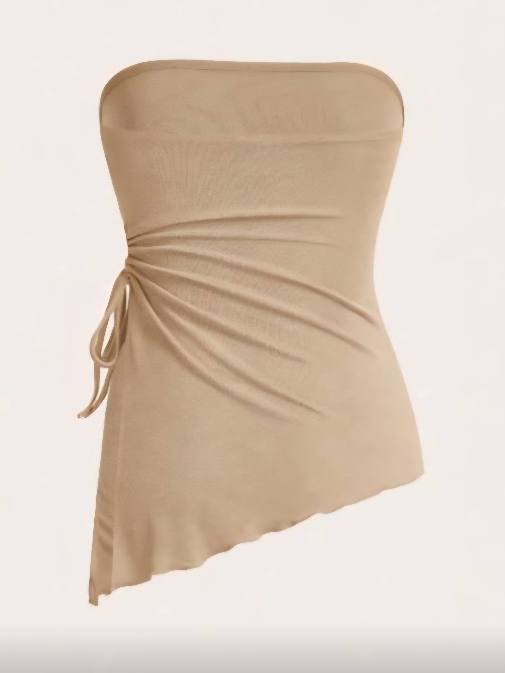 Beige Strapless Top Cod.T112