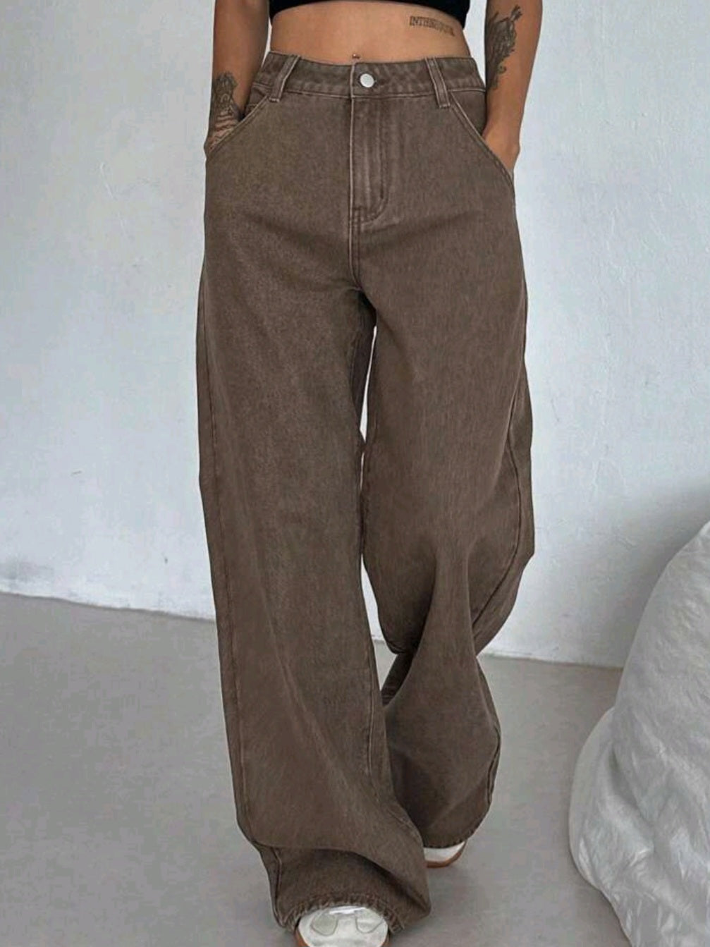 Brown Wideleg Jeans
